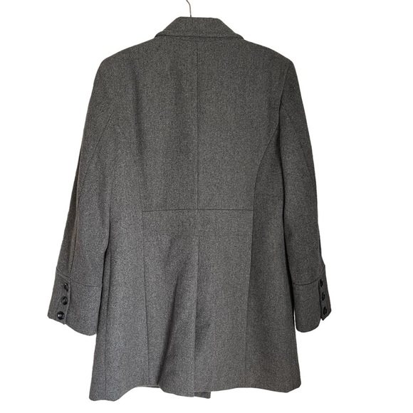 Express Gray Wool Blend‎ Double Breasted Peacoat Winter Coat Size: 13/14 - Picture 11 of 12